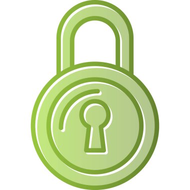 kilit düz simge vektör çizim