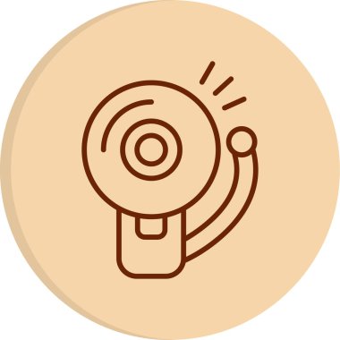 Yangın Alarmı simgesinin vektör çizimi         