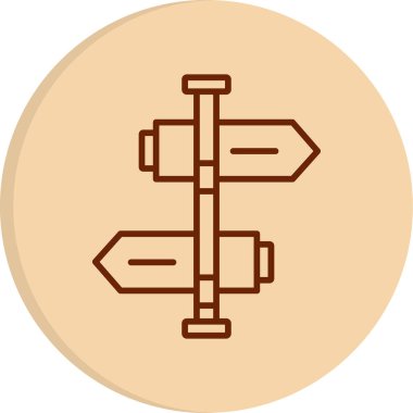 Bir sokak işaretinin vektör illüstrasyonu