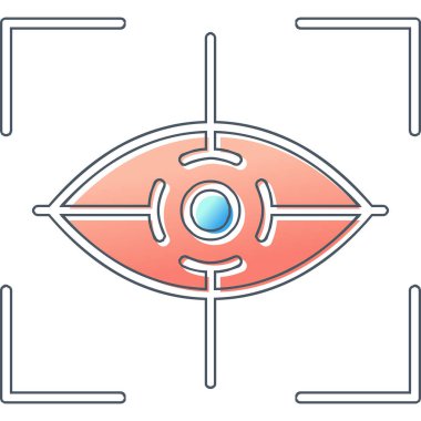 Göz. Web simgesi basit illüstrasyon