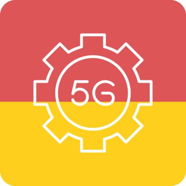 5g vites simgesi, vektör illüstrasyonu 