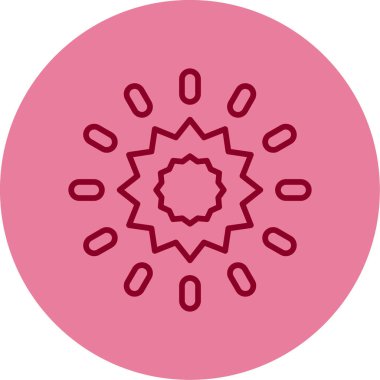 Güneş simgesi, vektör illüstrasyonu basit tasarım