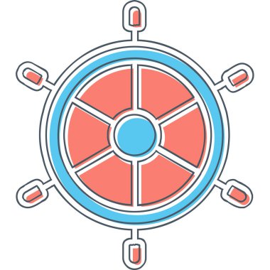 Dümen. Web simgesi basit illüstrasyon