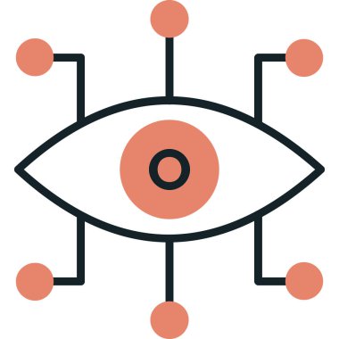 Siber göz. Web simgesi basit illüstrasyon