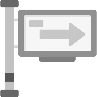 Tek Yol İşaret Ağı simgesi, vektör illüstrasyonu