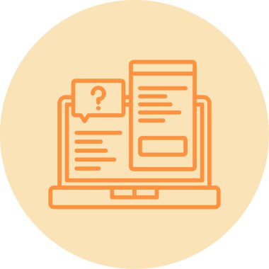 Quiz web simgesi vektör illüstrasyonu