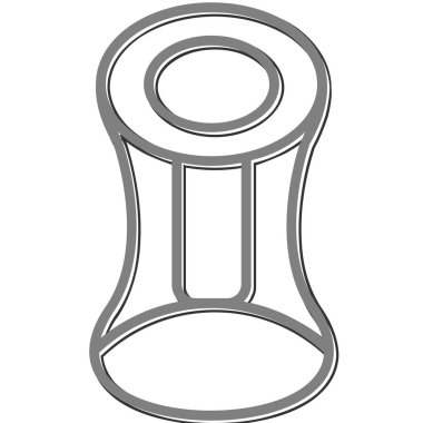 Hiperboid. Web simgesi basit illüstrasyon