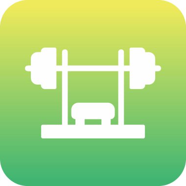 Bench Press simge vektör illüstrasyon tasarımı 