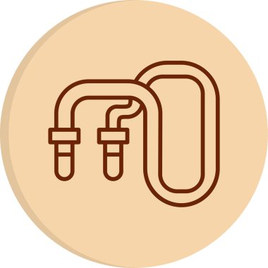 Halat düzlüğü simgesi, vektör illüstrasyonu 