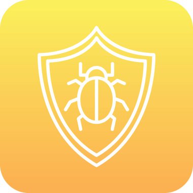 Antivirüs web simgesi, vektör çizimi