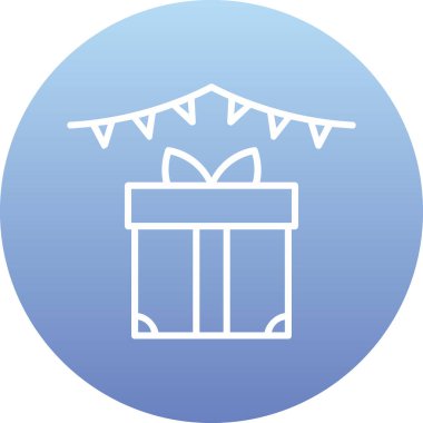 Hediye. Web simgesi basit illüstrasyon