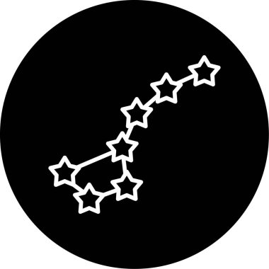 Yıldız simgesi, Takımyıldızı 'nın vektör illüstrasyonu                