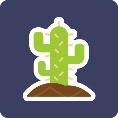 Kaktüs. Web simgesi basit illüstrasyon 