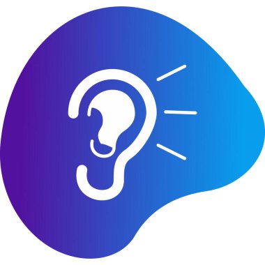 Dinleme simgesinin vektör illüstrasyonu