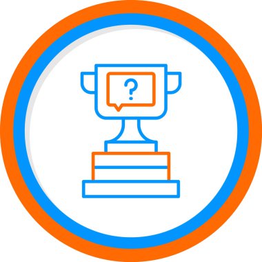 Kupa simgesi, vektör illüstrasyonu basit tasarım