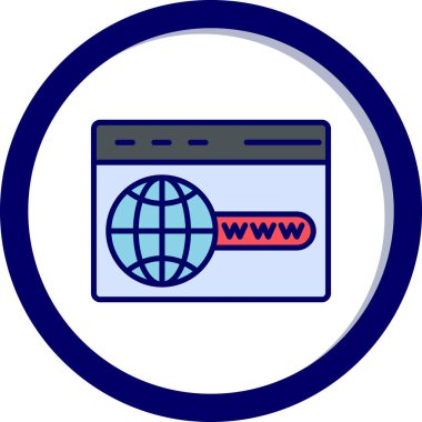 Web tarayıcı simgesi, vektör illüstrasyonu basit tasarım