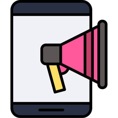 Cep Telefonu Web simgesi vektör illüstrasyonu