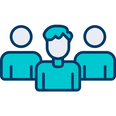 iş ekibi simgesi, vektör illüstrasyonu