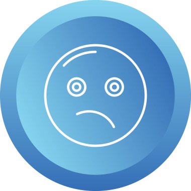 üzgün emoji simgesi, basit tasarım illüstrasyonu 