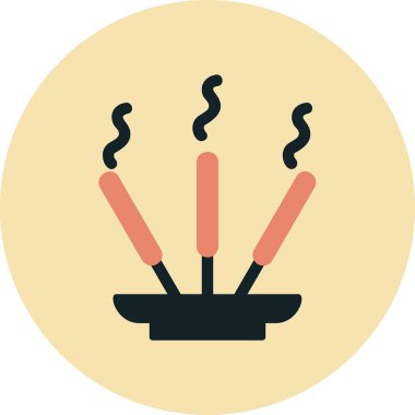 Tütsü çubukları simgesinin web çizimi