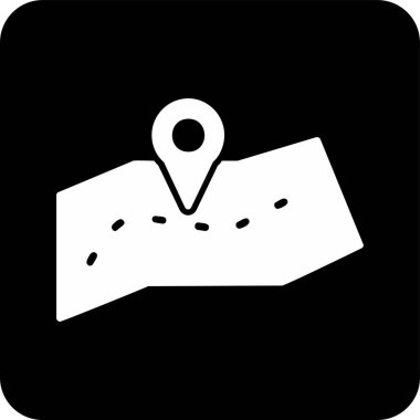 harita simgesinin vektör illüstrasyonu 