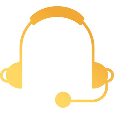 Kulaklık. Web simgesi basit illüstrasyon