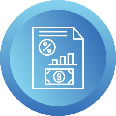 Eğilim biçimi izole edilmiş arka planda mali simge 