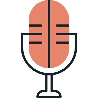 mikrofon simgesi vektör illüstrasyonu 