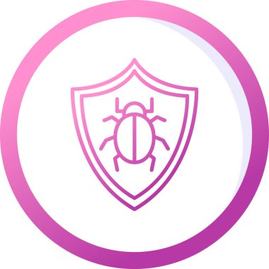 Antivirüs web simgesi, vektör çizimi