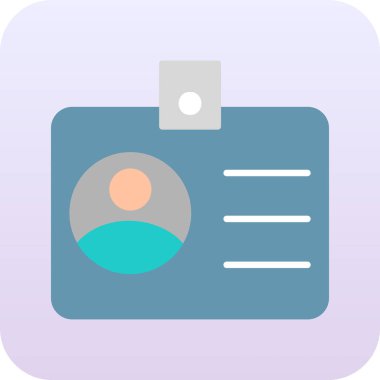 sürücü belgesi simgesi, vektör illüstrasyonu basit tasarım