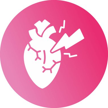 Kalp krizi. Web basit hastalık simgesi