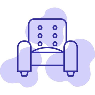 Kol Koltuğu Web simgesi basit illüstrasyon