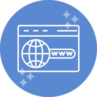 Web tarayıcı simgesi, vektör illüstrasyonu basit tasarım