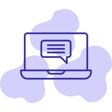 Çevrimiçi İletişim simgesi vektör illüstrasyonu