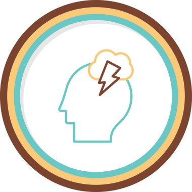 Stres simgesi, vektör illüstrasyonuna sahip kişi