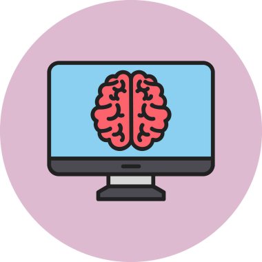 bilgisayar ekranı simgesi, vektör illüstrasyonu basit tasarım