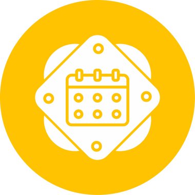 Takvim simgesi, vektör illüstrasyonu basit tasarım