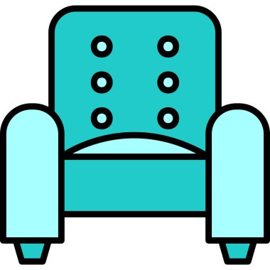 Kol Koltuğu Web simgesi basit illüstrasyon