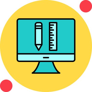 Web tasarım simgesi, vektör illüstrasyonu basit tasarım