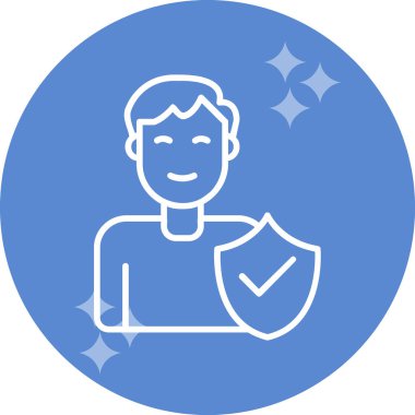 Bir Güven Adamı simgesinin vektör illüstrasyonu  