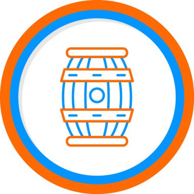 Namlu simgesi, vektör illüstrasyonu basit tasarım