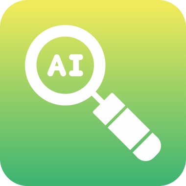 Ai Arama Web simgesi, vektör illüstrasyonu 