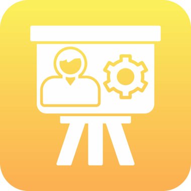 Proje Yönetimi düz simge vektör çizimi 