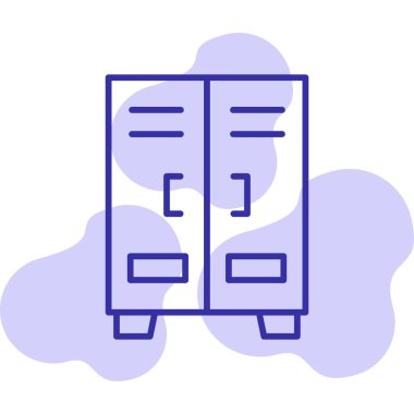 Dolap. Web simgesi basit illüstrasyon  