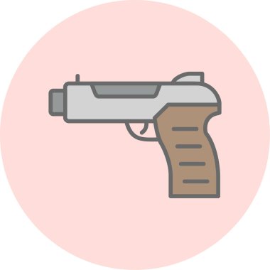 Silah. Web simgesi basit illüstrasyon 