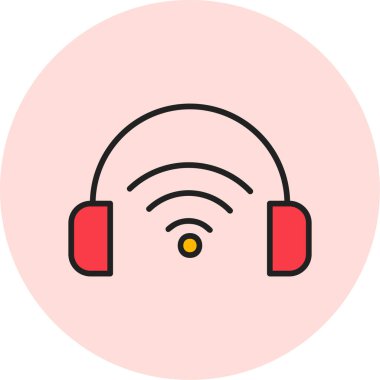 Çevrimiçi Podcast ikon vektör çizimi