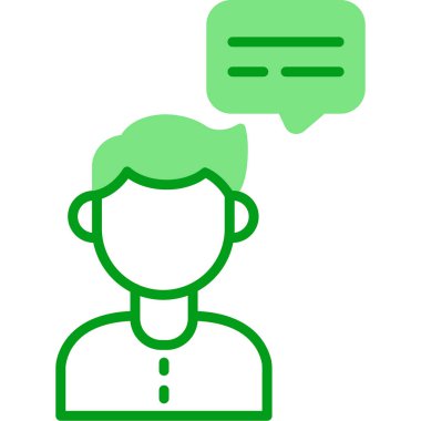 converstation simgesi, vektör illüstrasyonu basit tasarım