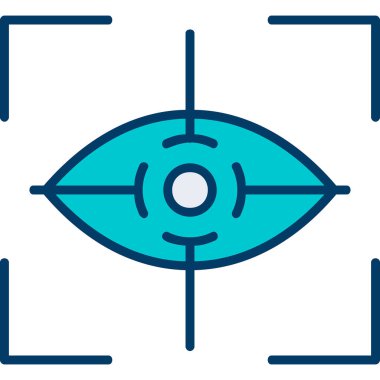 Göz. Web simgesi basit illüstrasyon