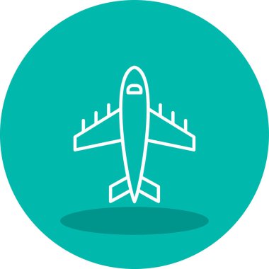 Uçak. Web simgesi basit illüstrasyon 