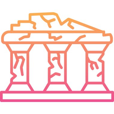 Harabeler. Web simgesi basit illüstrasyon